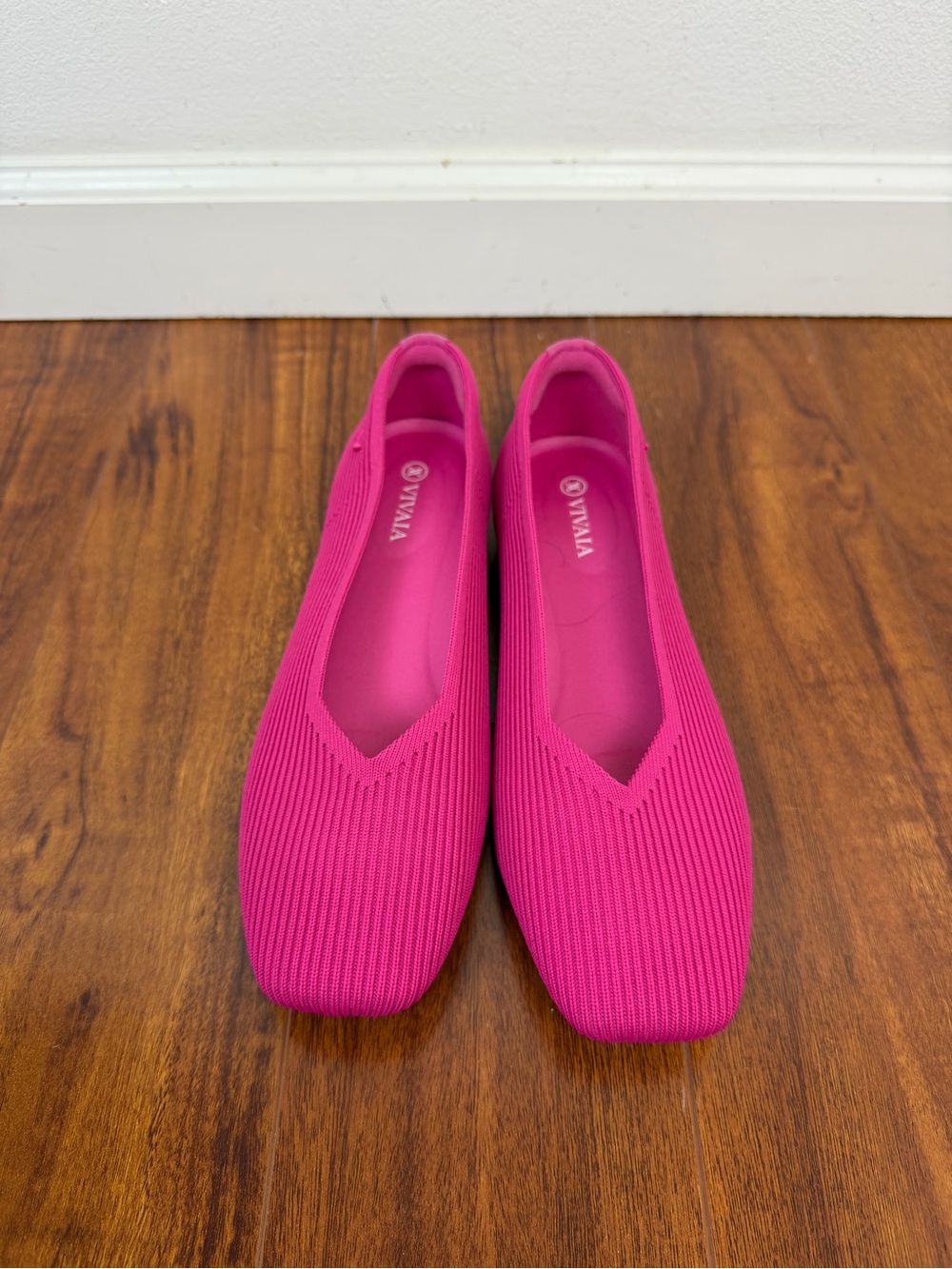 Vivaia Square Toe knit ballet flats size EU 39 US 8 Wide - Picture 3 of 7